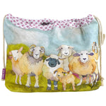 Drawstring project bag style Felted Sheep