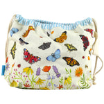Drawstring project bag style butterflies