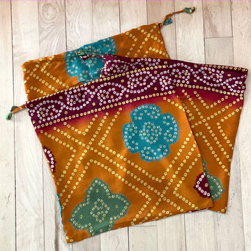 Sari Drawstring Pouch Project Bag