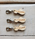 Wooden Shoe Stitch Marker with Lobster Claw