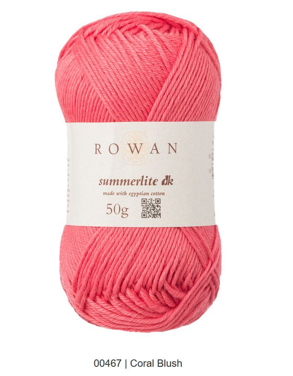 Rowan Summerlite Dk in the color Coral Blush 467