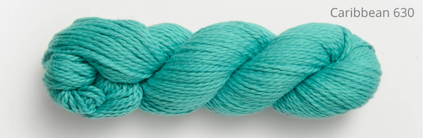 Blue Sky Fibers Organic Worsted Cotton in the color Caribbean 630
