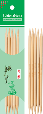 ChiaoGoo Premium Bamboo Double Point Needles - 6"