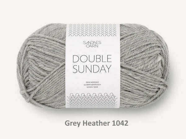Sandnes Garn 100% merino wool yarn dk weight in the color 1042 Grey Heather
