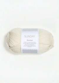 Sandnes Garn Sunday fingering weight 100% merino yarn in the color Whipped Cream 1012