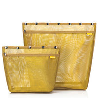 dellaQ standing oh snap bag large and extra large in the color twinkle light (gold)