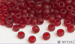 Miyuki 6/0 glass seed beads in the color 141F Transparent Frost Ruby