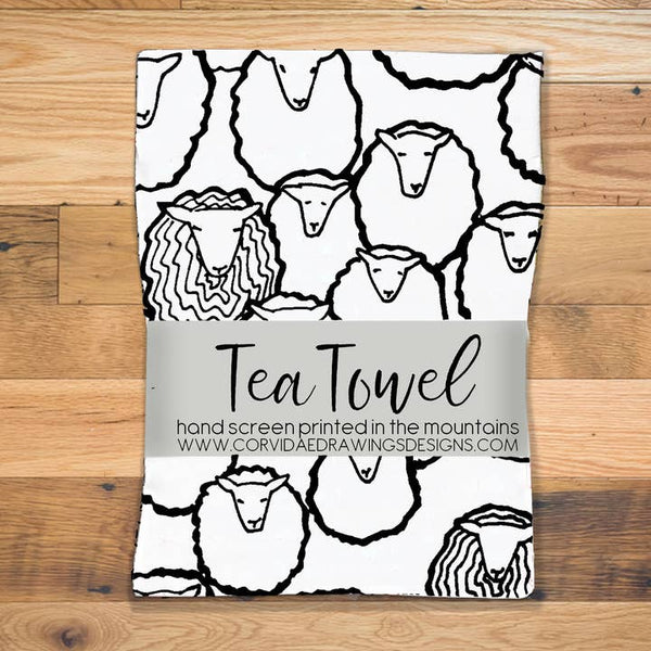 Sheep Herd Tea Towel