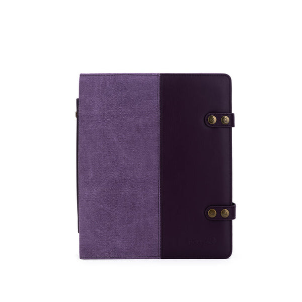 della Q Hook & Needle Notebook in the color Plum