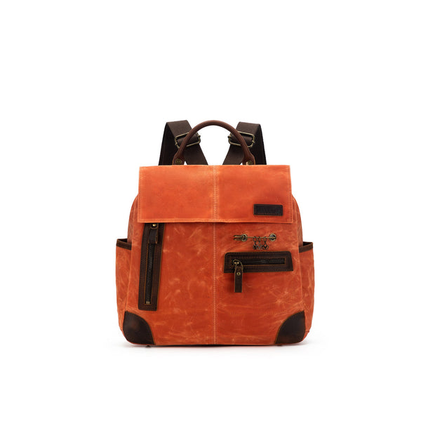 della Q Maker's Midi Backpack in the color Orange
