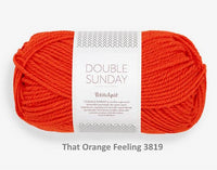 Sandnes Garn 100% merino wool yarn dk weight in the color That Orange Feeling 3819