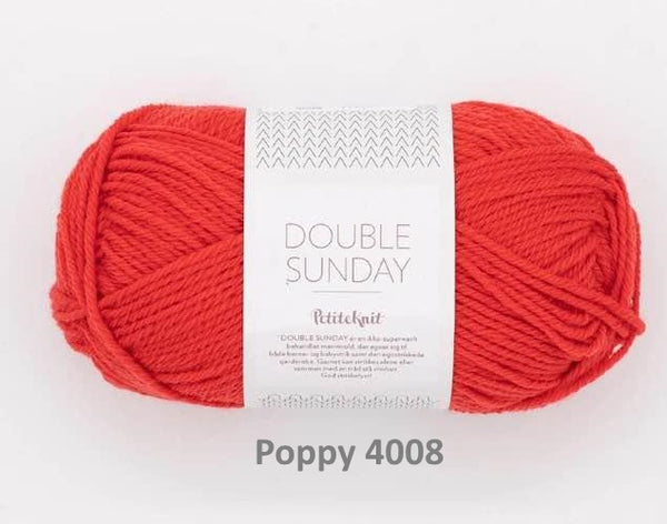 Sandnes Garn 100% merino wool yarn dk weight in the color Poppy 4008