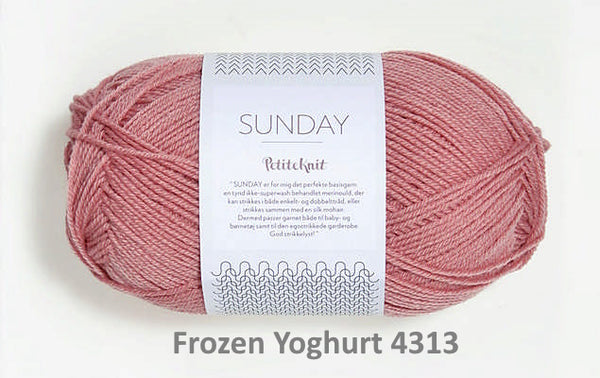 Sandnes Garn Sunday fingering weight 100% merino yarn in the color Frozen Yoghurt 4313