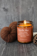 Hand-Poured Coconut Soy Wax Candles For Knitters