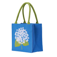 reusable gift bag mini tote knitting itsy bitsy project bag - hydrangea