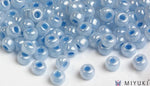 Miyuki 6/0 glass seed beads in the color 523 Sky Blue Ceylon
