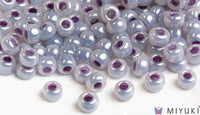 Miyuki 6/0 glass seed beads in the color 525 lavender ceylon