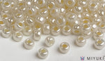 Miyuki 6/0 glass seed beads in the color 527 Dark Ivory Ceylon