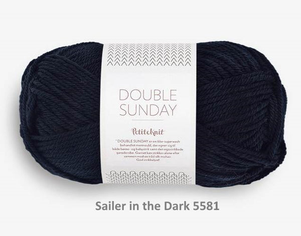 Sandnes Garn 100% merino wool yarn dk weight in the color Sailor in the Dark 5581