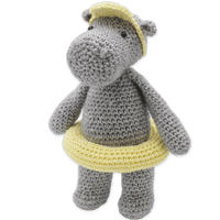 crochet hippo stuffed toy