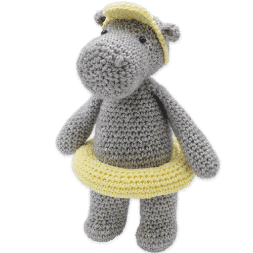 crochet hippo stuffed toy