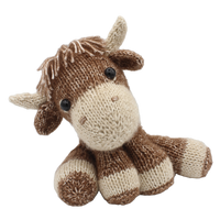 luke highlinder cow stuffed knit toy