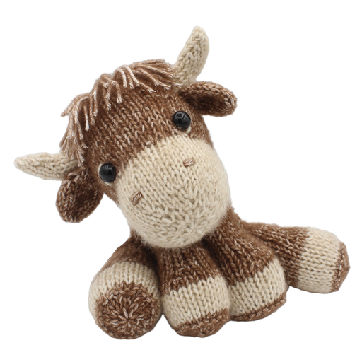 luke highlinder cow stuffed knit toy