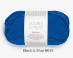 Sandnes Garn 100% merino wool yarn dk weight in the color Electric Blue 6045