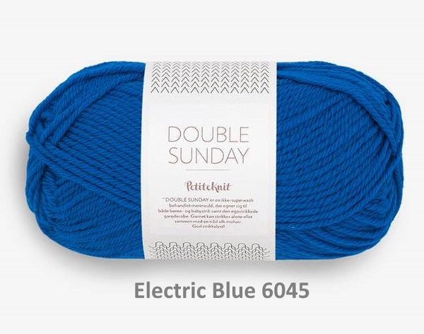 Sandnes Garn 100% merino wool yarn dk weight in the color Electric Blue 6045