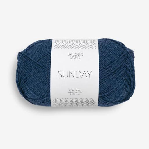 Sandnes Garn Sunday fingering weight 100% merino yarn in the color Dark Blue 6062