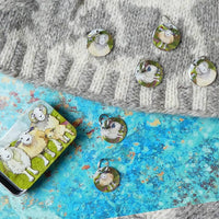 Felted Sheep Stitch Markers in A Pocket Tin