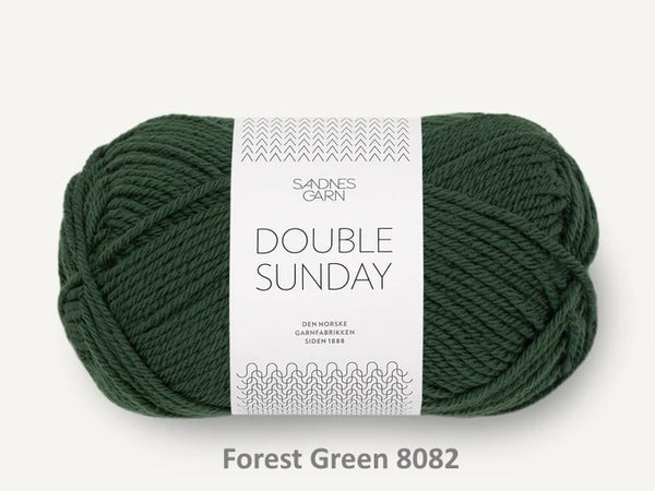 Sandnes Garn 100% merino wool yarn dk weight in the color 8082 Forest Green