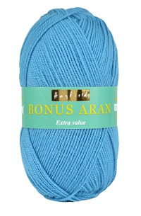 Sirdar Hayfield Bonus Aran Worsted weight acrylic yarn color Azure 824