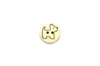 Scottie Dog Plastic Button 18mm