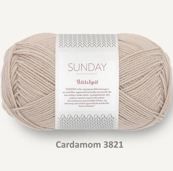 Sandnes Garn Sunday fingering weight 100% merino yarn in the color Cardamom 3821