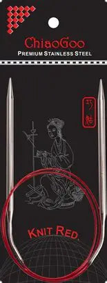 ChiaoGoo Premium Stainless Steel Red Circular Needles 32"