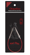 ChiaoGoo Premium Stainless Steel Red Circular Needles 9"