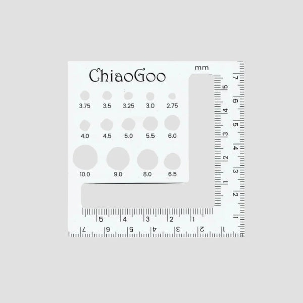 ChiaoGoo Needle Gauge and Swatch - 3"