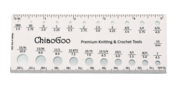 ChiaoGoo Needle Gauge and Swatch - 5"