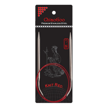 ChiaoGoo Premium Stainless Steel Red Circular Needles 24"