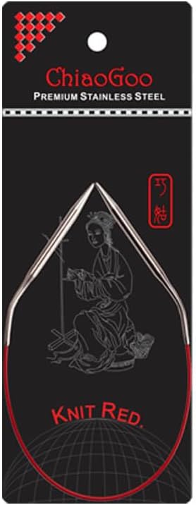 ChiaoGoo Premium Stainless Steel Red Circular Needles 12"