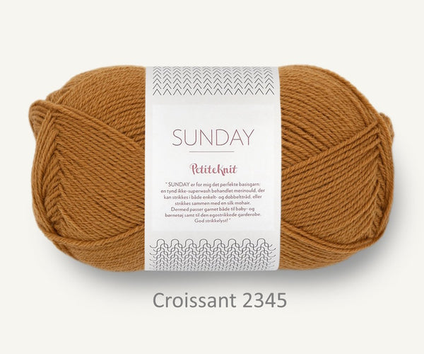 Sandnes Garn Sunday fingering weight 100% merino yarn in the color Croissant 2345