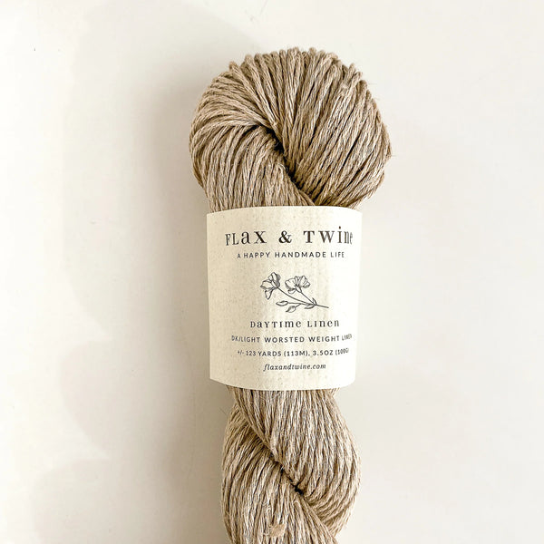 Flax & Twine - Trellis Stitch Drawstring Back Kit (with needles)