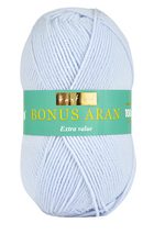 Sirdar Hayfield Bonus Aran Worsted weight acrylic yarn color frost blue 608