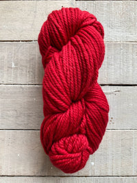 Malabrigo Chunky hand dyed 100% Merino Wool yarn in the color Ravelry Red