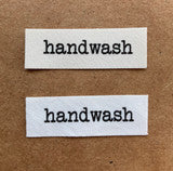 Handwash sewn in tag