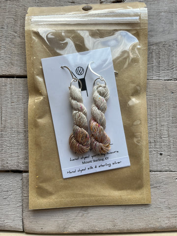 Hand Dyed Silk Earrings