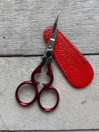 Victorian Embroidery Scissors with leather sheath