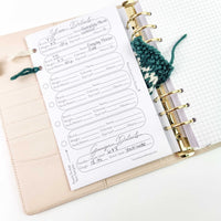 Project Journal Planner for Knitters and Crocheters - Spring Floral