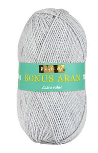 Sirdar Hayfield Bonus Aran Worsted weight acrylic yarn color light grey mix 814